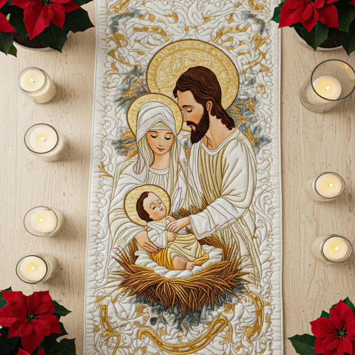 Prošívaný běhoun na stůl - Světlo Betléma