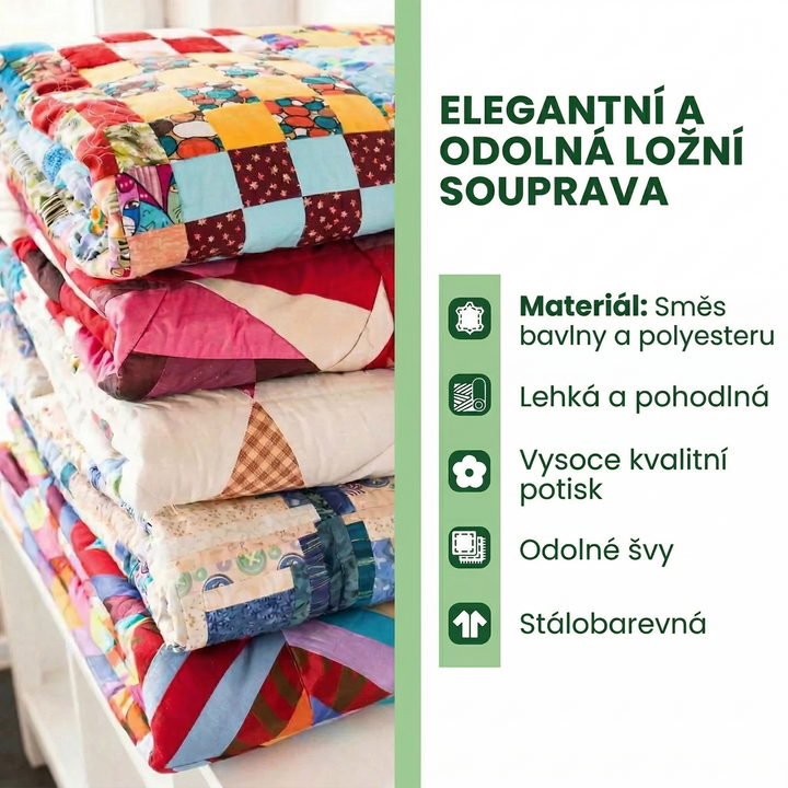 3dílná sada prošívaného povlečení - Zimní kamarádi