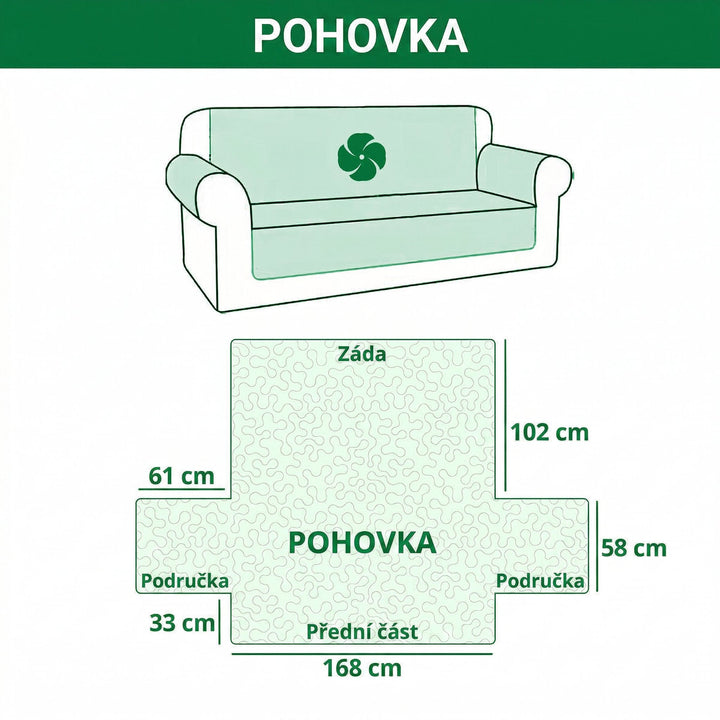 Prošívaný potah na pohovku Útulné objetí