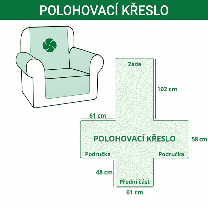 Prošívaný potah na pohovku Radost červenky