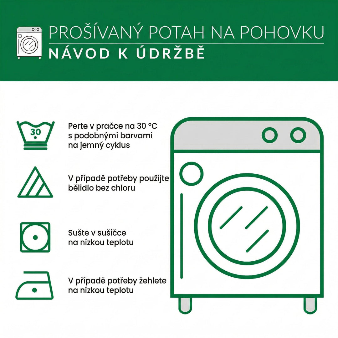 Prošívaný potah na pohovku Grizzly v odpočinku